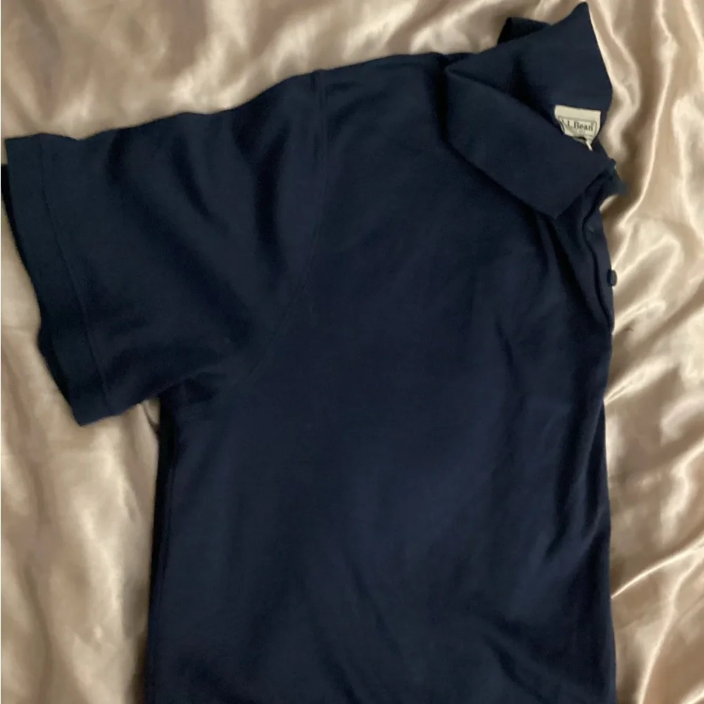 L.L Bean Men’s Short Sleeve Polo Tee Navy Blue 100% Pima Cotton Size XL Tall - Picture 6 of 6